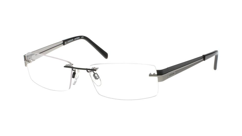 Jaguar 39333 Black-Silver Mens Eyeglasses 39333-610PROG