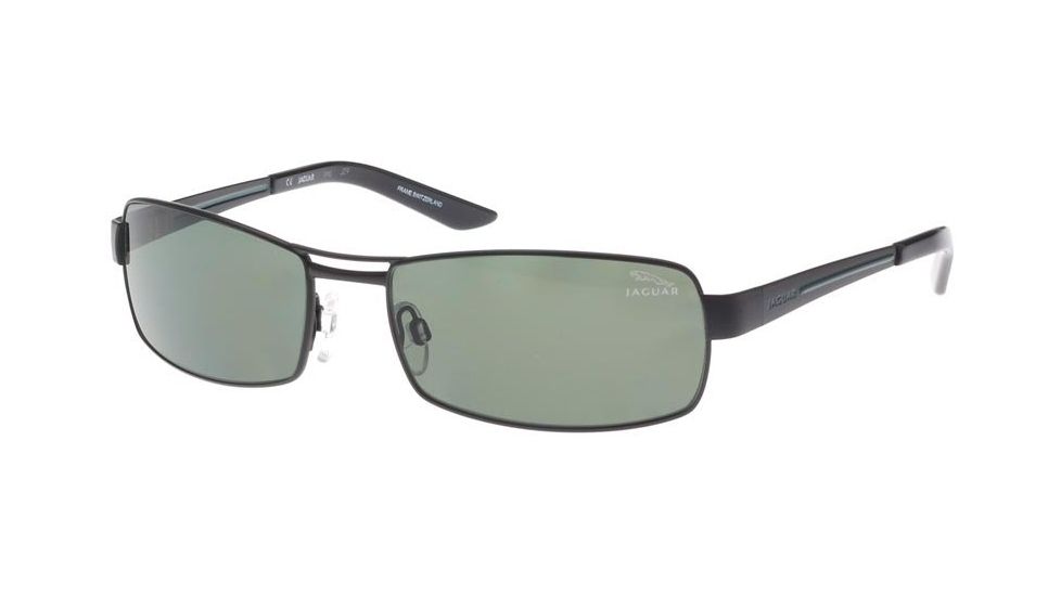 Jaguar 39701 Sunglasses - Black; Green Lenses (610)