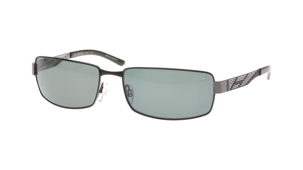 Jaguar 39705 Sunglasses, with Black 610 Frame, and Green Polarized Lenses 39705-610 39705-610