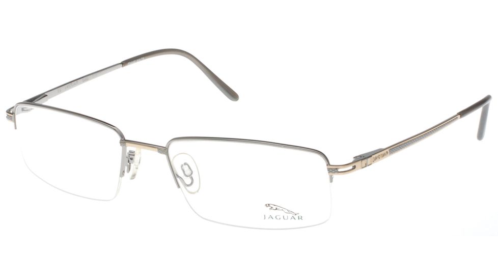 Jaguar Eyeglasses 39307 with No-Line Progressive Rx Prescription Lenses, Select Frame Color Silver Frame