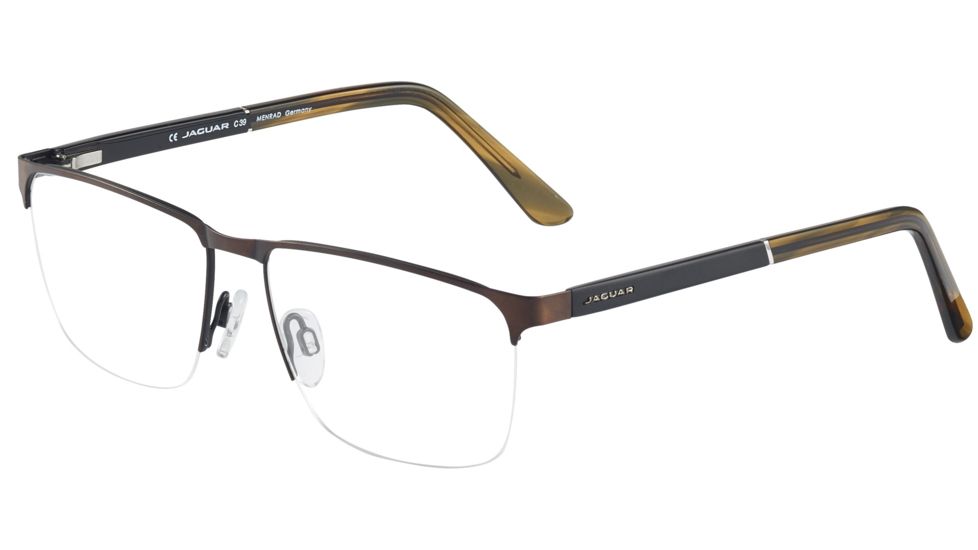 Jaguar 33089 Eyeglasses, Mens, Brown-Black, 57-16-140, JG330891113