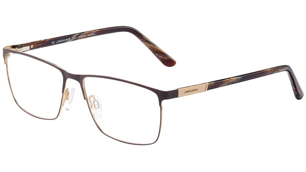 Jaguar 33092 Eyeglasses, Mens, Brown-Gold, 60-16-145, JG330921087