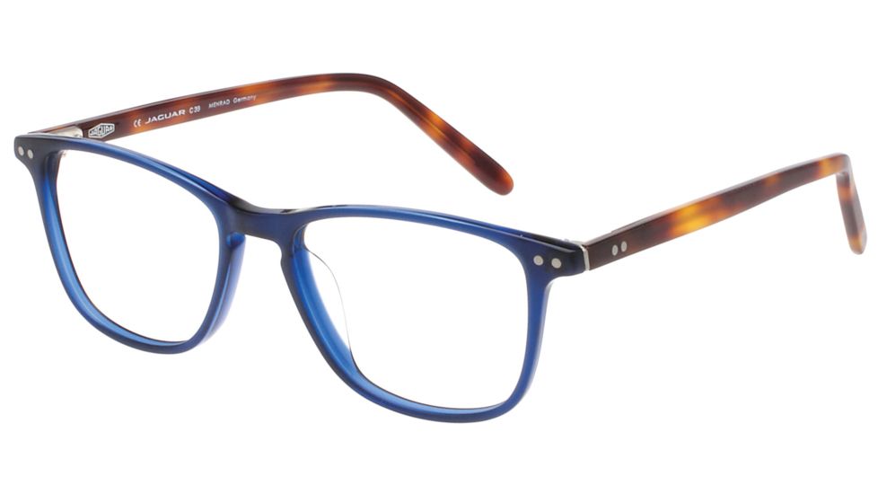 Jaguar Spirit 31706 Eyeglasses, Mens, Dark Blue-Demi Amber, 52-17-145, JG317068858