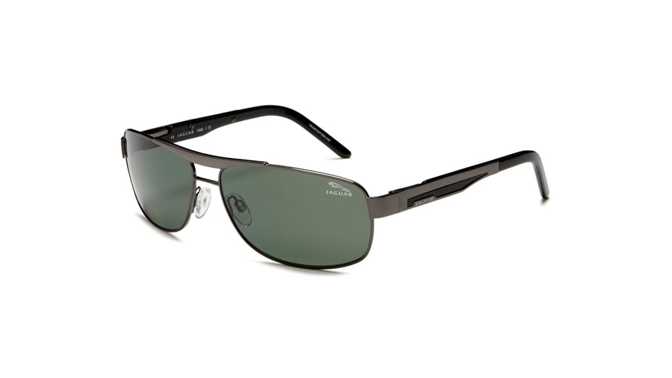 Jaguar Polarized Lenses Sunglasses 37316, Jaguar 37316 Sunglasses Styles Gunmetal Frame / Green Polarized Lenses