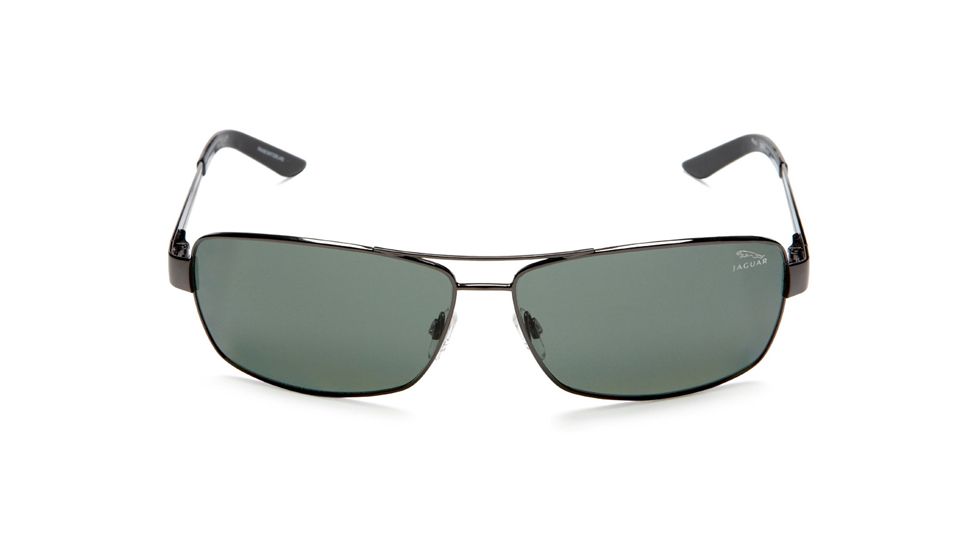 Jaguar Polarized Lenses Sunglasses 39703, Jaguar 39703 Sunglasses Styles Gunmetal Frame / Green Lenses