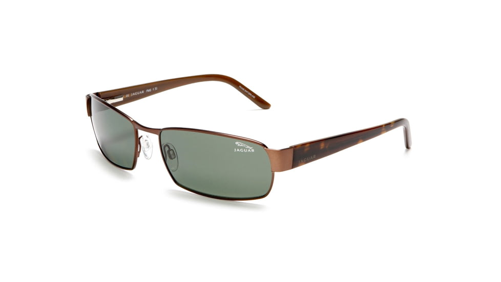 Jaguar Polarized Lenses Sunglasses 39704, Jaguar 39704 Sunglasses Styles Brown Frame / Green Polarized Lenses