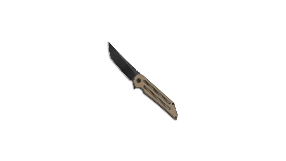 Jake Hoback Knives Jake Hoback Knives Kwaiback MK6 Frame Lock Knife Coyote Brown G-10 3.75" Black, Brown, Bohler M390, adult, BHQ-143341