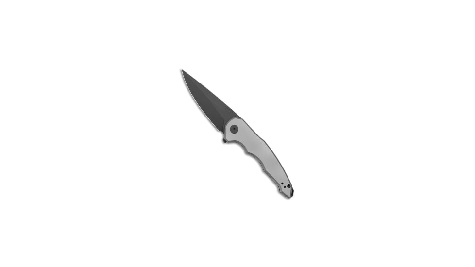 Jake Hoback Knives Jake Hoback Knives OneSam Frame Lock Knife Stonewash Titanium3.25" Black SW, Gray, CPM 20CV, adult, BHQ-178974