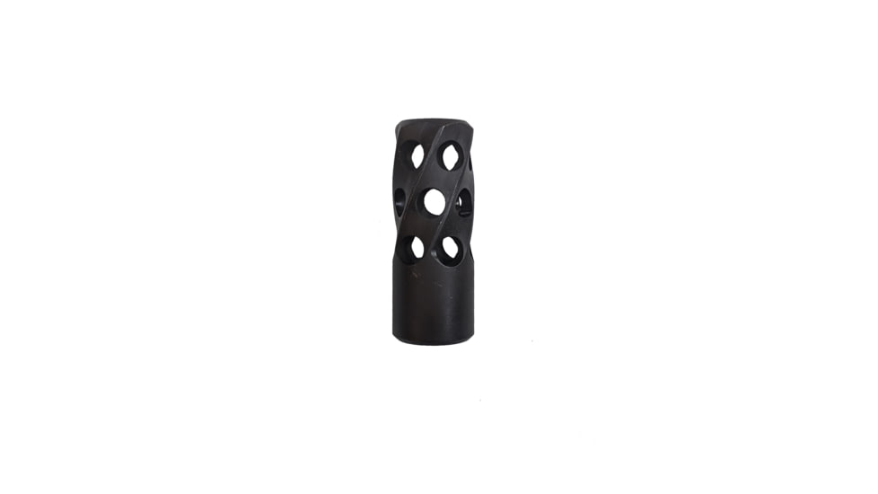 JARD Twisted Ported Brake, .450 Bushmaster, 2in Length, 11/16x24, 4140 Steel Alloy, Black, 4209