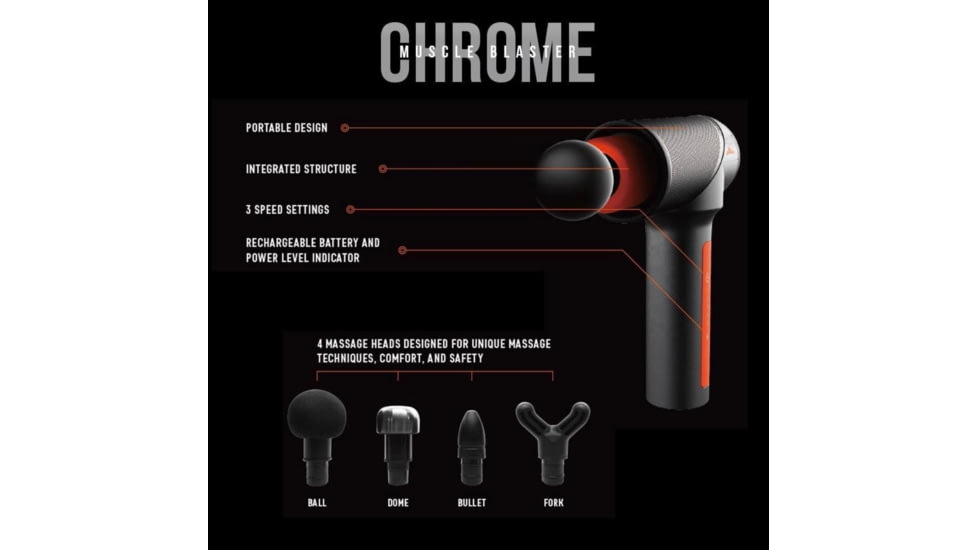 Jawku Chrome Muscle Blaster, Black/Orange, MB-Chrome