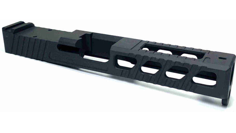JCS Weapon Designs G17 Bonesaw Slide, RMR Cut, Glock 17, Graphite Black, G17-BSS-RMR-BLK