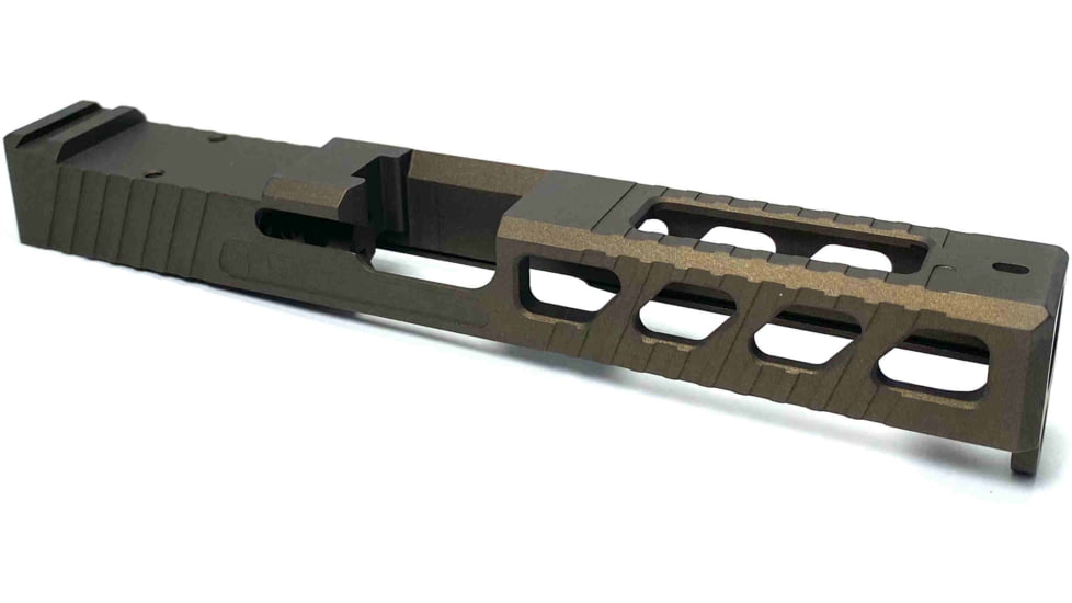 JCS Weapon Designs G17 Bonesaw Slide, RMR Cut, Glock 17, Midnight Bronze, G17-BSS-RMR-MBZ