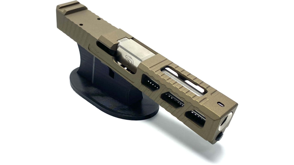 JCS Weapon Designs G19 Bonesaw Slide, RMR Cut, Glock 19, Burnt Bronze, G19-BSS-RMR-BBZ