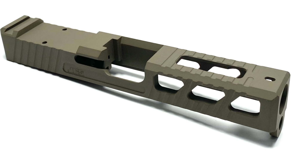 JCS Weapon Designs G19 Bonesaw Slide, RMR Cut, Glock 19, FDE, G19-BSS-RMR-FDE