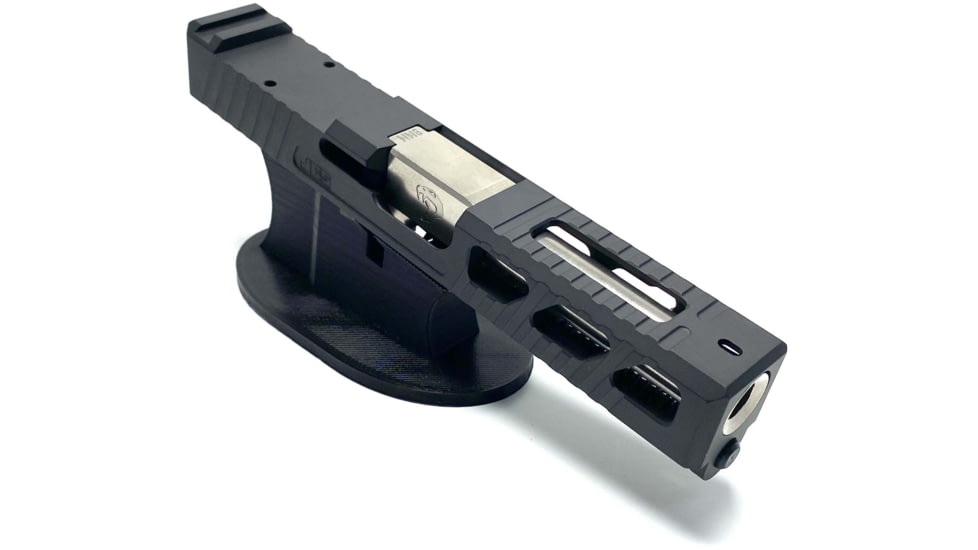 JCS Weapon Designs G19 Bonesaw Slide, RMR Cut, Glock 19, Graphite Black, G19-BSS-RMR-BLK