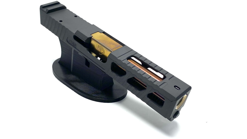 JCS Weapon Designs G19 Bonesaw Slide, RMR Cut, Glock 19, Graphite Black, G19-BSS-RMR-BLK