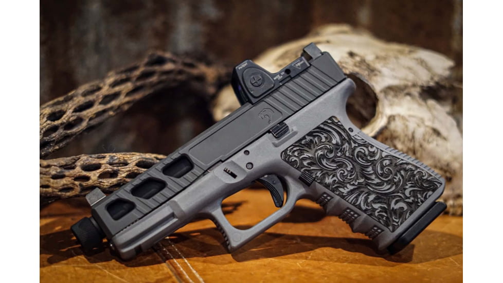 JCS Weapon Designs G19 Bonesaw Slide, RMR Cut, Glock 19, Graphite Black, G19-BSS-RMR-BLK