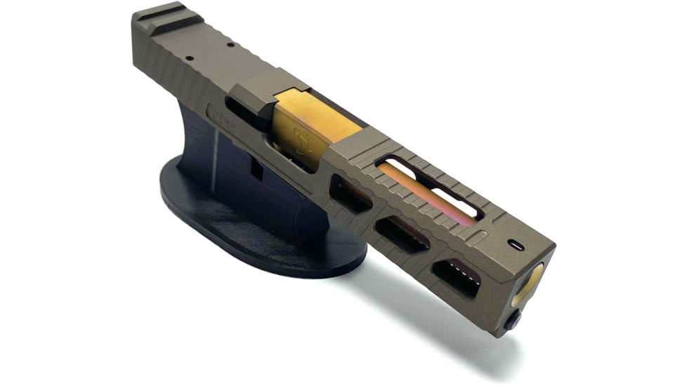 JCS Weapon Designs G19 Bonesaw Slide, RMR Cut, Glock 19, Midnight Bronze, G19-BSS-RMR-MBZ