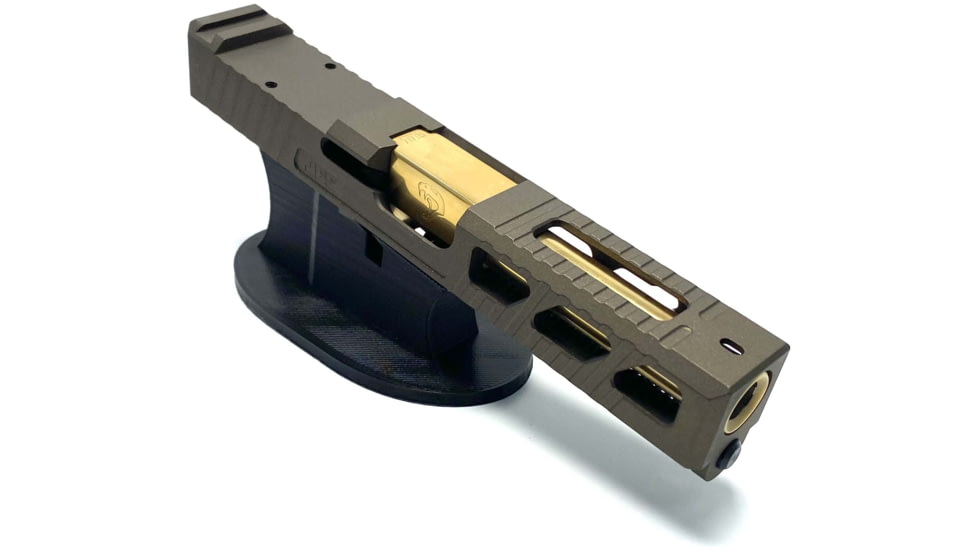 JCS Weapon Designs G19 Bonesaw Slide, RMR Cut, Glock 19, Midnight Bronze, G19-BSS-RMR-MBZ