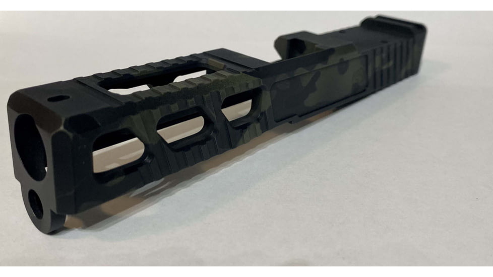 JCS Weapon Designs G19 Bonesaw Slide, RMR Cut, Glock 19, Multicam Black, G19-BSS-RMR-MCB