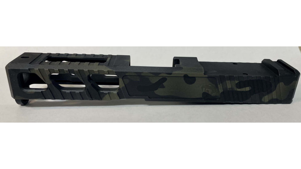 JCS Weapon Designs G19 Bonesaw Slide, RMR Cut, Glock 19, Multicam Black, G19-BSS-RMR-MCB