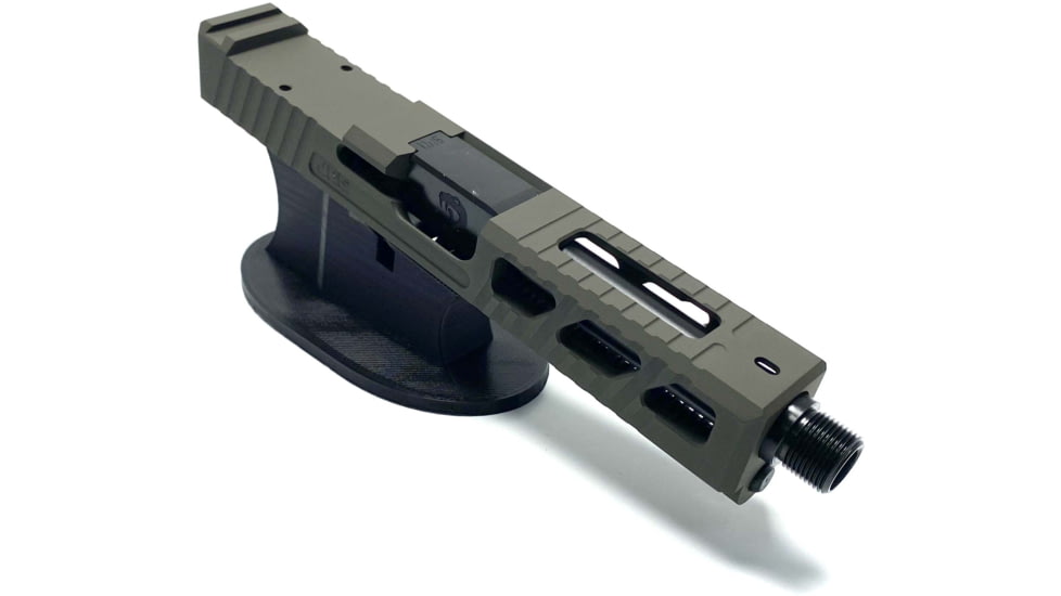 JCS Weapon Designs G19 Bonesaw Slide, RMR Cut, Glock 19, OD Green, G19-BSS-RMR-ODG