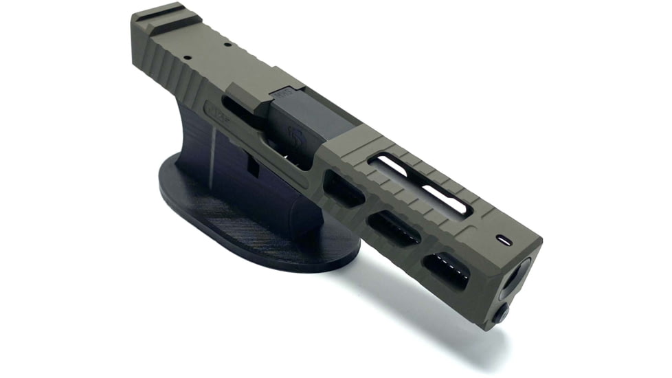 JCS Weapon Designs G19 Bonesaw Slide, RMR Cut, Glock 19, OD Green, G19-BSS-RMR-ODG