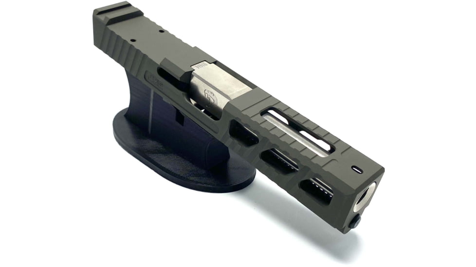 JCS Weapon Designs G19 Bonesaw Slide, RMR Cut, Glock 19, OD Green, G19-BSS-RMR-ODG