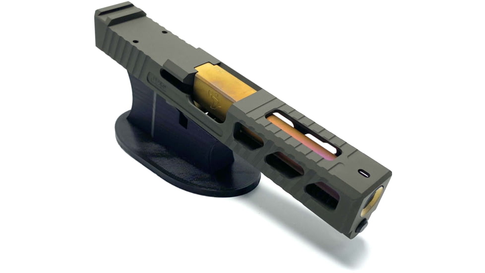 JCS Weapon Designs G19 Bonesaw Slide, RMR Cut, Glock 19, OD Green, G19-BSS-RMR-ODG