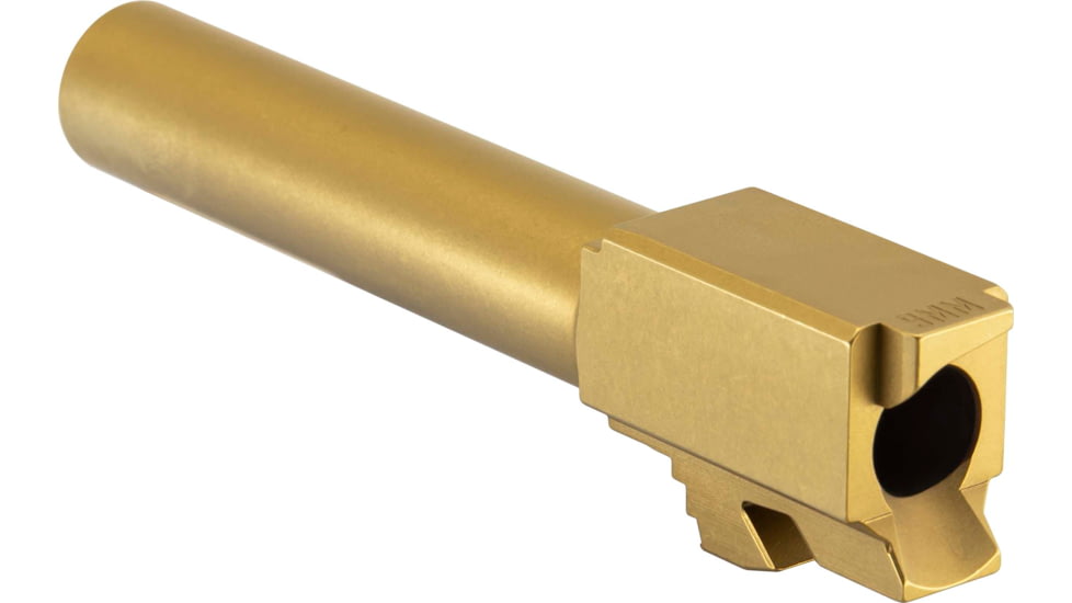 JCS Weapon Designs G19 V1 Flushed/Crowned Match Grade Drop In Barrel, TiN, G19-BBL-V1FC-TING