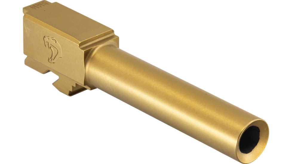 JCS Weapon Designs G19 V1 Flushed/Crowned Match Grade Drop In Barrel, TiN, G19-BBL-V1FC-TING