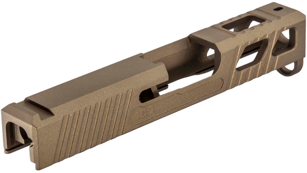 JCS Weapon Designs G43 Bonesaw Slide, No Cut, Glock 43/43X/Polymer 80, Burnt Bronze, G43-BSS-NO-BBZ