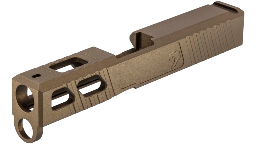 JCS Weapon Designs G43 Bonesaw Slide, No Cut, Glock 43/43X/Polymer 80, Burnt Bronze, G43-BSS-NO-BBZ