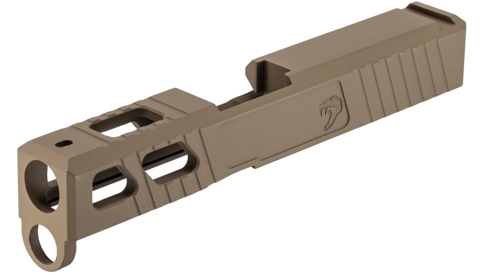 JCS Weapon Designs G43 Bonesaw Slide, No Cut, Glock 43/43X/Polymer 80, FDE, G43-BSS-NO-FDE