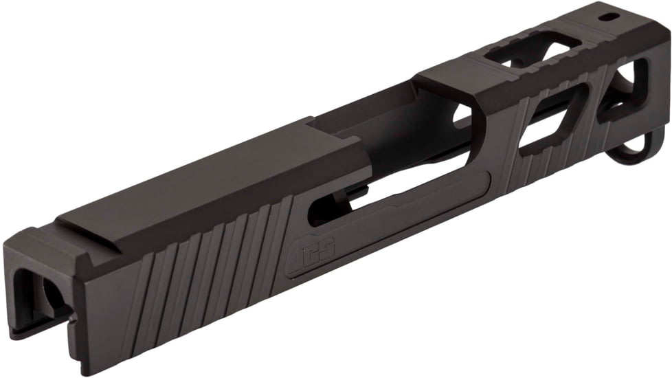 JCS Weapon Designs G43 Bonesaw Slide, No Cut, Glock 43/43X/Polymer 80, Graphite Black, G43-BSS-NO-BLK