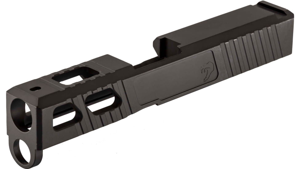 JCS Weapon Designs G43 Bonesaw Slide, No Cut, Glock 43/43X/Polymer 80, Graphite Black, G43-BSS-NO-BLK