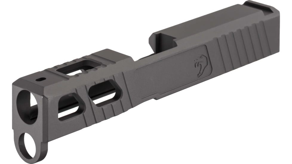 JCS Weapon Designs G43 Bonesaw Slide, No Cut, Glock 43/43X/Polymer 80, Sniper Grey, G43-BSS-NO-SGR