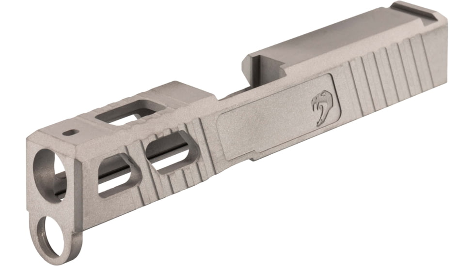 JCS Weapon Designs G43 Bonesaw Slide, No Cut, Glock 43/43X/Polymer 80, Stainless Steel, G43-BSS-NO-SS
