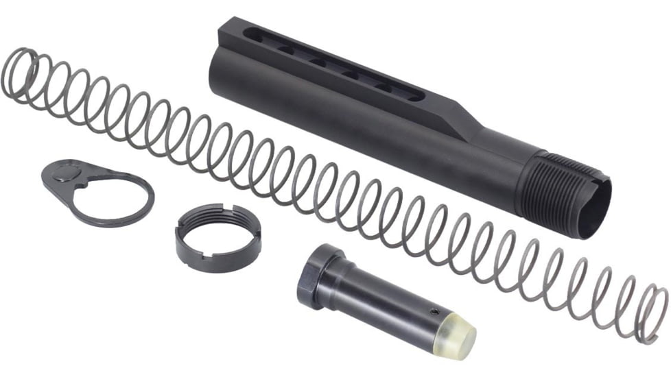 JE Machine Tech .308 Carbine Buffer Tube Combo, DPMS LR308 Carbine / AR10 Carbine Length Buffer Tube, Black, PS-BTM Combo-308