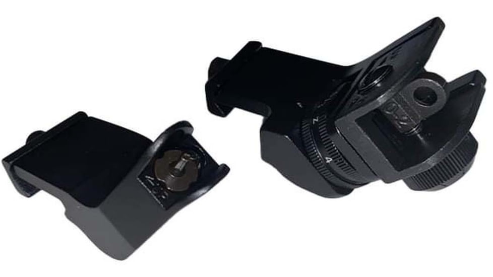 JE Machine Tech 45 Degree Offset Fixed Front and Rear Sight, Black, TS-PS8B-AL