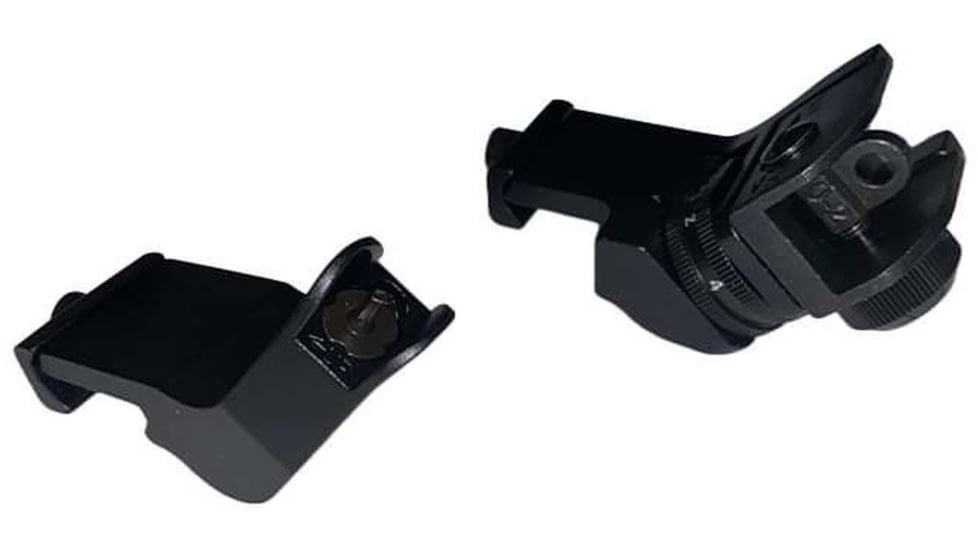 JE Machine Tech 45 Degree Offset Fixed Front and Rear Sight, Black, TS-PS8B-AL