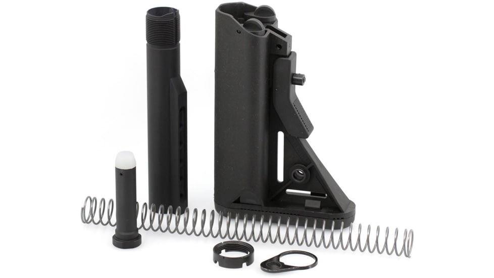 JE Machine Tech AR-10/15 Mil-Spec Sopmod Buttstock Combo, Black, PS-ST7B+PS-BTM Combo