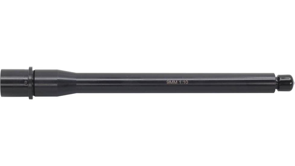 JE Machine Tech AR-15 9mm Threaded Pistol Barrel, 10.5in, 1-10 Twist, Direct Blowback, 1/2x36, 4150 CrMoV Steel, Nitride, Black, PS-BAL25