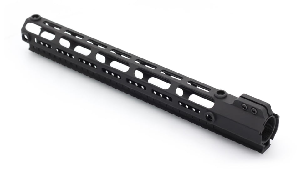 JE Machine Tech AR-15 M-Lok Versatile Free Float Handguard, 15in, Barrel Nut Included, Black, PS-223MLK15IBLK