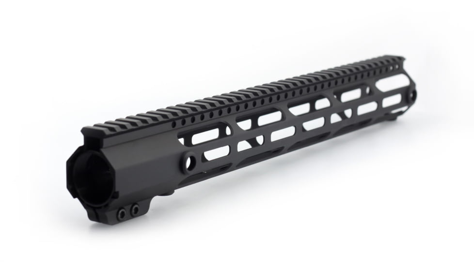 JE Machine Tech AR-15 M-Lok Versatile Free Float Handguard, 15in, Barrel Nut Included, Black, PS-223MLK15IBLK