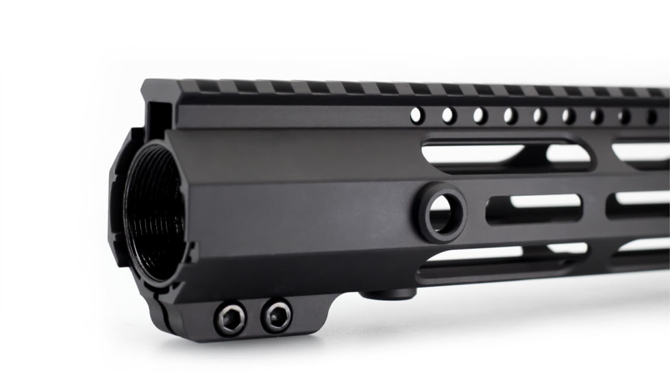 JE Machine Tech AR-15 M-Lok Versatile Free Float Handguard, 15in, Barrel Nut Included, Black, PS-223MLK15IBLK