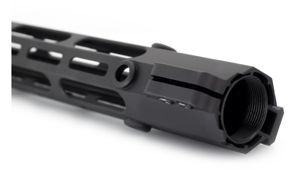 JE Machine Tech AR-15 M-Lok Versatile Free Float Handguard, 15in, Barrel Nut Included, Black, PS-223MLK15IBLK