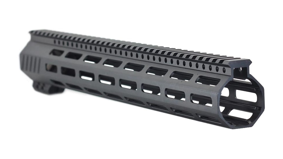 JE Machine Tech AR-15 Ultra-Lightweight Minimalist Full Top Rail Handguard, 15in, Black, PS-223MLK15KBLK-F