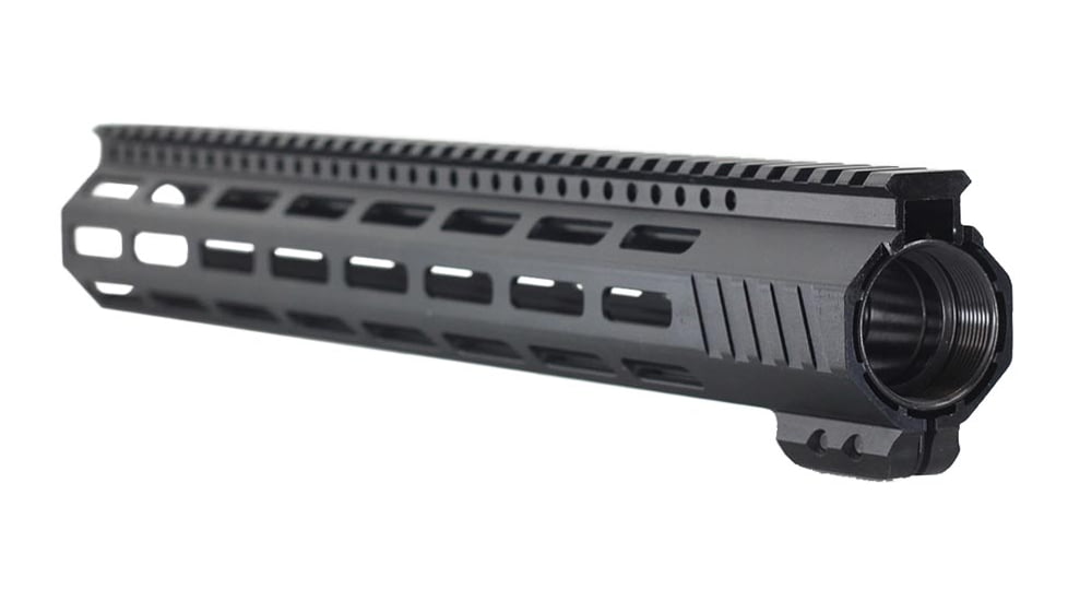 JE Machine Tech AR-15 Ultra-Lightweight Minimalist Full Top Rail Handguard, 15in, Black, PS-223MLK15KBLK-F