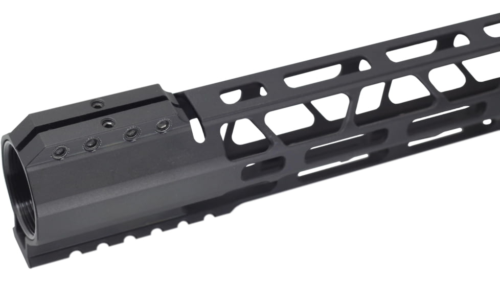 JE Machine Tech AR-15 Ultralightweight M-Lok Free Float Handguard, 15in, Black, PS-223MLK15JBLK